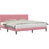 vidaXL Bedframe met hoofdeinde Roze 180 x 200 cm Fluweel