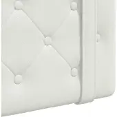 vidaXL Hangend hoofdbord Met LED-verlichting Wit Kunstleer