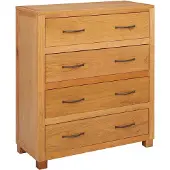 vidaXL Kast met lade Bruin 80 x 35 x 95 cm Massief Eikenhout