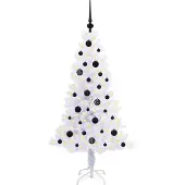 vidaXL Kunstkerstboom met 150 LED Wit 150 cm PVC en Staal