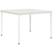 vidaXL Eettafel Wit 110 x 110 x 75 cm Massief grenenhout