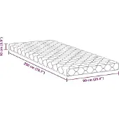 vidaXL Matras Wit 90 x 200 cm Jacquard stof