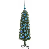 vidaXL - Kunstkerstboom - Groen - 120 - cm - PVC - en - Staal - en - Kunststof