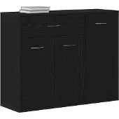 vidaXL Dressoir Zwart Eiken 88x30x70 cm Engineered Wood