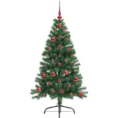 vidaXL Kunststof Voorverlichte Kerstboom met 150 LED Groen 120 cm PVC