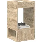 vidaXL Bijzettafel Sonoma Eik 30 x 30 x 56 cm Bewerkt hout