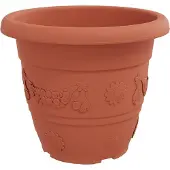 vidaXL Ronde Bloempot 6 st Baksteenrood Ø 39 x 32 cm Kunststof