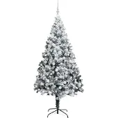 vidaXL Kunstkerstboom Wit 180 cm PVC en Staal en Kunststof