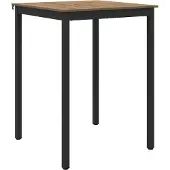 vidaXL Staande Bartafel Bewerkt hout Vierkant