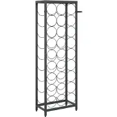 vidaXL Wijnrek voor 27 flessen 34x18x100 cm smeedijzer zwart