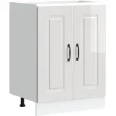 vidaXL Spoelbakonderkast Kalmar 60x46x81,5cm bewerkt hout hoogglanswit