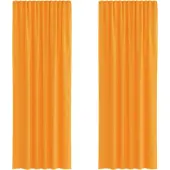 vidaXL Gordijnen voile met roedezakken 2 st oranje