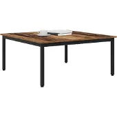 vidaXL Salontafel Oudhout 100 x 100 x 45 cm Bewerkt hout