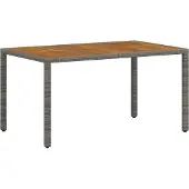 vidaXL Tuin Eettafel Set 5 st Grijs poly rattan