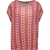 Geisha Top Lila/orange Size: S | Blouses Outlet | Dames | Oranje