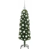vidaXL Kunstkerstboom Groen 120 cm PVC en Staal en Kunststof
