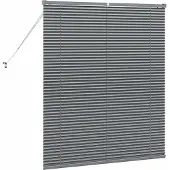 vidaXL Venetiaanse jaloezie Donkergrijs 130 x 120 cm 25 mm Aluminium