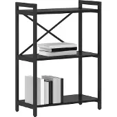 vidaXL Boekenplank 60 x 30 x 85 cm Bewerkt hout Zwart Eiken
