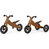 Milly Mally Loopfiets/Driewieler 2in1 Look - Natural Dark