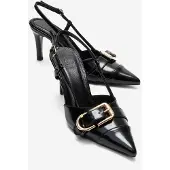 Prologue Noen Gesp Spitse Neus Stiletto Pump