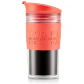 Bodum Thermosbeker Travel Mug Dubbelwandig Met Siliconen Rand Oranje 350 ml