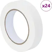 vidaXL Schilder Maskering Tapes 24 st Wit 25mm x 50m Papier