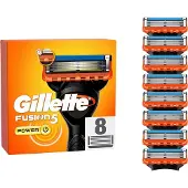 Gillette Fusion 5 Power scheermessen voor heren, 8 originele scheermesjes, oranje