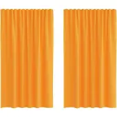 vidaXL Gordijnen voile met roedezakken 2 st oranje