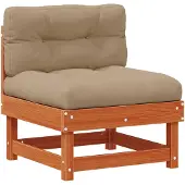 vidaXL Tuin loungeset, 7-delig, donkerbruin, massief grenenhout