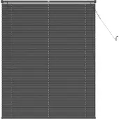 vidaXL Venetiaanse jaloezie Zilvergrijs 150 x 120 cm 25 mm PVC