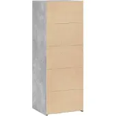 vidaXL Hoge kast 45x41x124 cm bewerkt hout betongrijs