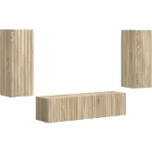 vidaXL Tv-meubelset 2 pcs Sonoma Eik Bewerkt hout