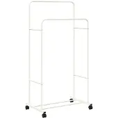 vidaXL Kledingrek Effen Wit 80 x 53 x 156 cm
