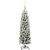 vidaXL Kunstkerstboom Groen 150 cm PVC en Staal en Kunststof