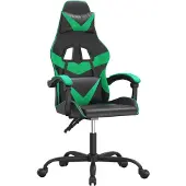 vidaXL Gamestoel kunstleer zwart en groen