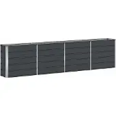 vidaXL Plantenbak Antraciet 320 x 40 x 75 cm Staal