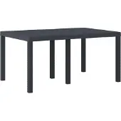 vidaXL Tuintafel, weerbestendig, antraciet, 150 x 100 x 73 cm