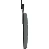 vidaXL Hangend hoofdbord Donkergrijs Stof