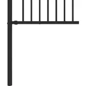 vidaXL Spike Hek BAARLO 200 x 116 cm Gepoedercoat staal Zwart