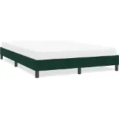 vidaXL Bedframe zonder matras 140x220 cm fluweel donkergroen