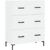 vidaXL Hoge kast 69,5x34x180 cm bewerkt hout wit