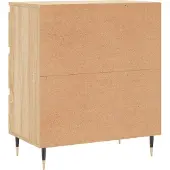 vidaXL Dressoir 60x35x70 cm bewerkt hout sonoma eikenkleurig
