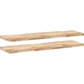 vidaXL Wandschappen 2 st zwevend 140x40x4 cm onbehandeld acaciahout