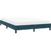 vidaXL Bedframe zonder matras 160x220 cm fluweel donkerblauw