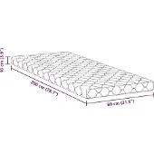 vidaXL Matras Wit 80 x 200 cm Jacquard stof