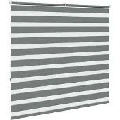 vidaXL Zebra rolgordijn 160x150 cm stofbreedte 155,9 cm donkergrijs