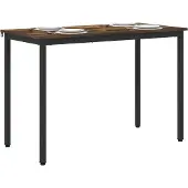 vidaXL Eettafels 110 x 55 x 75 cm Bewerkt hout Gerookt eiken