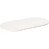 vidaXL Tafelblad ovaal 90x45x2,5 cm massief grenenhout wit