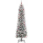 vidaXL Kunstkerstboom Wit 240 cm PVC en Metaal en Plastic