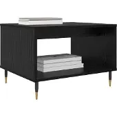 vidaXL Salontafel Zwart eiken 60 x 50 x 40 cm Bewerkt hout